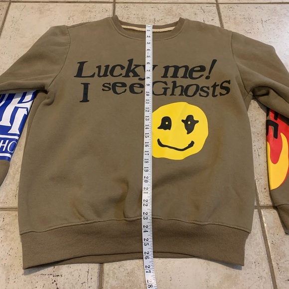 RARE Kids See Ghosts x Camp Flog Gnaw "Lucky Me! I See Ghosts" Sweatshirt Medium - Picture 6 of 6